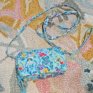 Little Mermaid Disney Vera Bradley RFID All In One Crossbody Bag Purse w/Strap